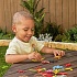 Детская садовая мебель: 4 скамьи, стол-пикник, зонт, цвет серо-синий  - миниатюра №4